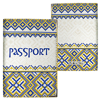 Обкладинка на паспорт Жовто-блакитний орнамент