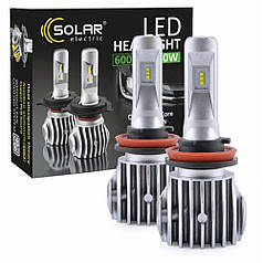 Авто лампа LED H1 радіатор 6000Lm "Solar" 8601 /CREE CHIP/50W/CANBUS/6500K/IP65/9-32v (2шт)