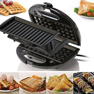 Мультипекарь Silver Crest SSMW 750 3в1 (сендвичница, вафельниця, гриль, 750 Вт, Німеччина)