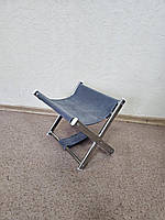 Підставка для сумки на металевих ніжках 31 см велюр Сірий (К12)