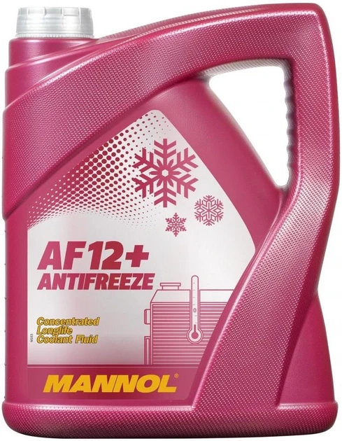 Антифриз КОНЦЕНТРАТ Mannol Antifreeze AF12+ -40 °C 5 л червоний red (MN4112-5)