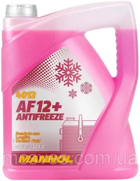 Антифриз Mannol Antifreeze AF12+ -40 °C 5 л червоний red (MN4012-5)