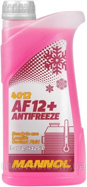 Антифриз Mannol Antifreeze AF12+ -40 °C 1 л червоний red (MN4012-1)