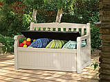 Лава-скриня Keter Eden Garden Bench 265 л. 230398 для зберігання бежева (183978), фото 3
