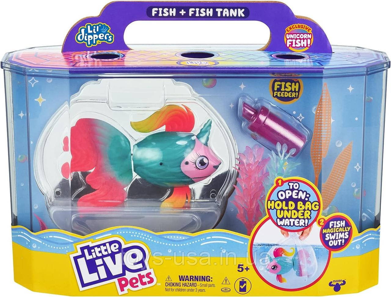 Інтерактивна рибка в акваріумі Little Live Pets  Lil' Dippers Fantasea, фото 1