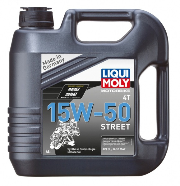 Моторна олива Liqui Moly напівсинтетична 15W50 Street 4T 4 л