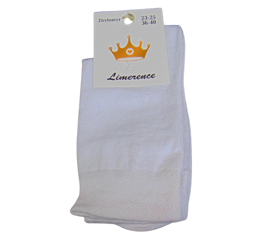 Шкарпетки жіночі бавовна Limerence 36-40 білі, фото 1