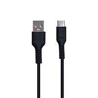 Usb-cable Type-C HOCO U31 Benay 1 m (круглий, тканинний) Black