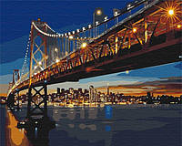 Картина Рисование по номерам Ночной Сан-Франциско картины в цифрах Набор для росписи 40х50 Brushme BS8127