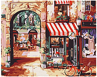 Картина Рисование по номерам Городской Пейзаж Набор для росписи Парижская улочка Живопись по номерам Brushme