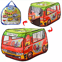 Детская игровая палатка "Автобус" MR-0028 122х64х64см / Палатка-автобус