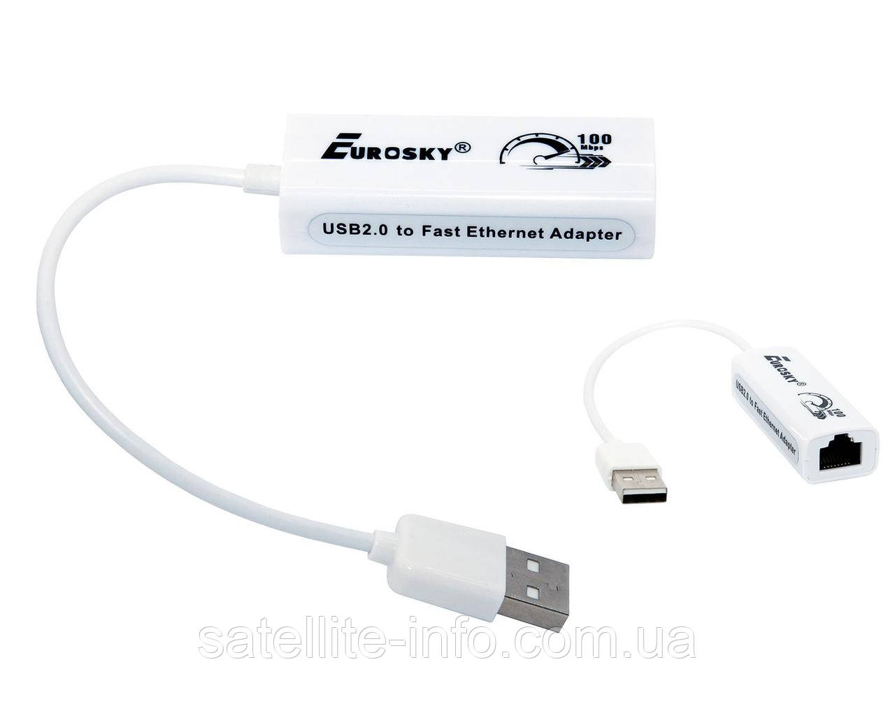 Зовнішній адаптер USB LAN ethernet 100Мб/с, фото 1