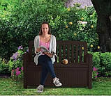 Лавка-ящик KETER для зберігання PATIO BENCH коричневий, фото 4