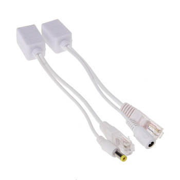 POE інжектор пасивний (пара) 802.3at (30Вт) з портами Ethernet 10/100Mbps, white, OEM