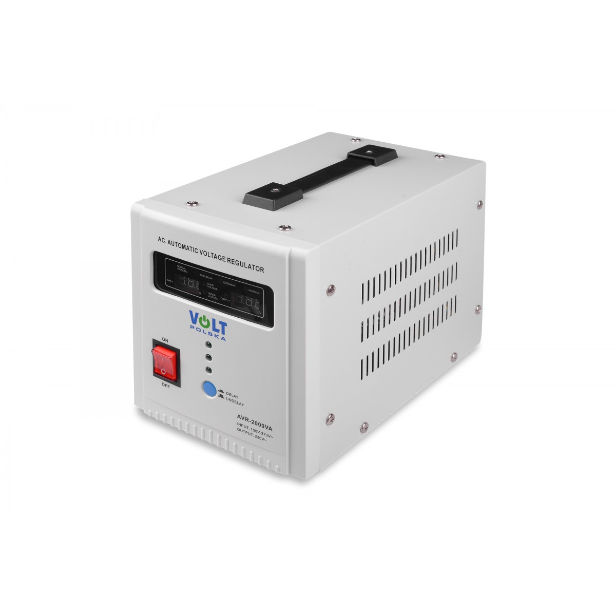 Стабілізатор напруги AVR Volt Polska 2000VA 8-11% для побутової техніки, захист від перенапруги, фото 1