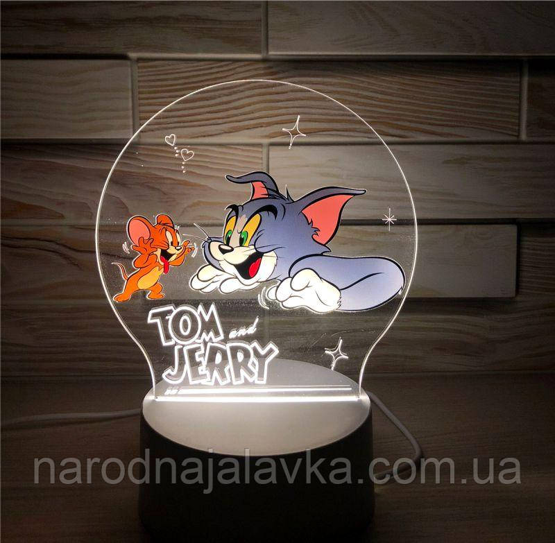 Нічник Том і Джеррі. 3D Tom and Jerry