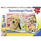 Пазл Ravensburger милі цуценята 3x49el 080656 RAVENSBURGER RAP080656