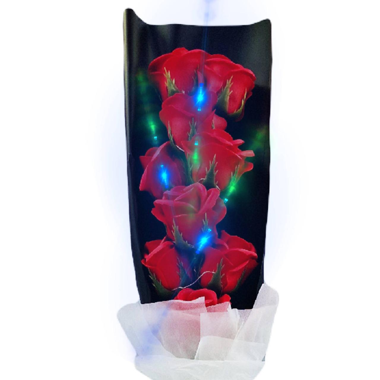 Роза с букетом в подарочной коробке - светящаяся WKS VALENTINO NO. 49001 LED / 5905398025022 - фото 5 - id-p1964805164