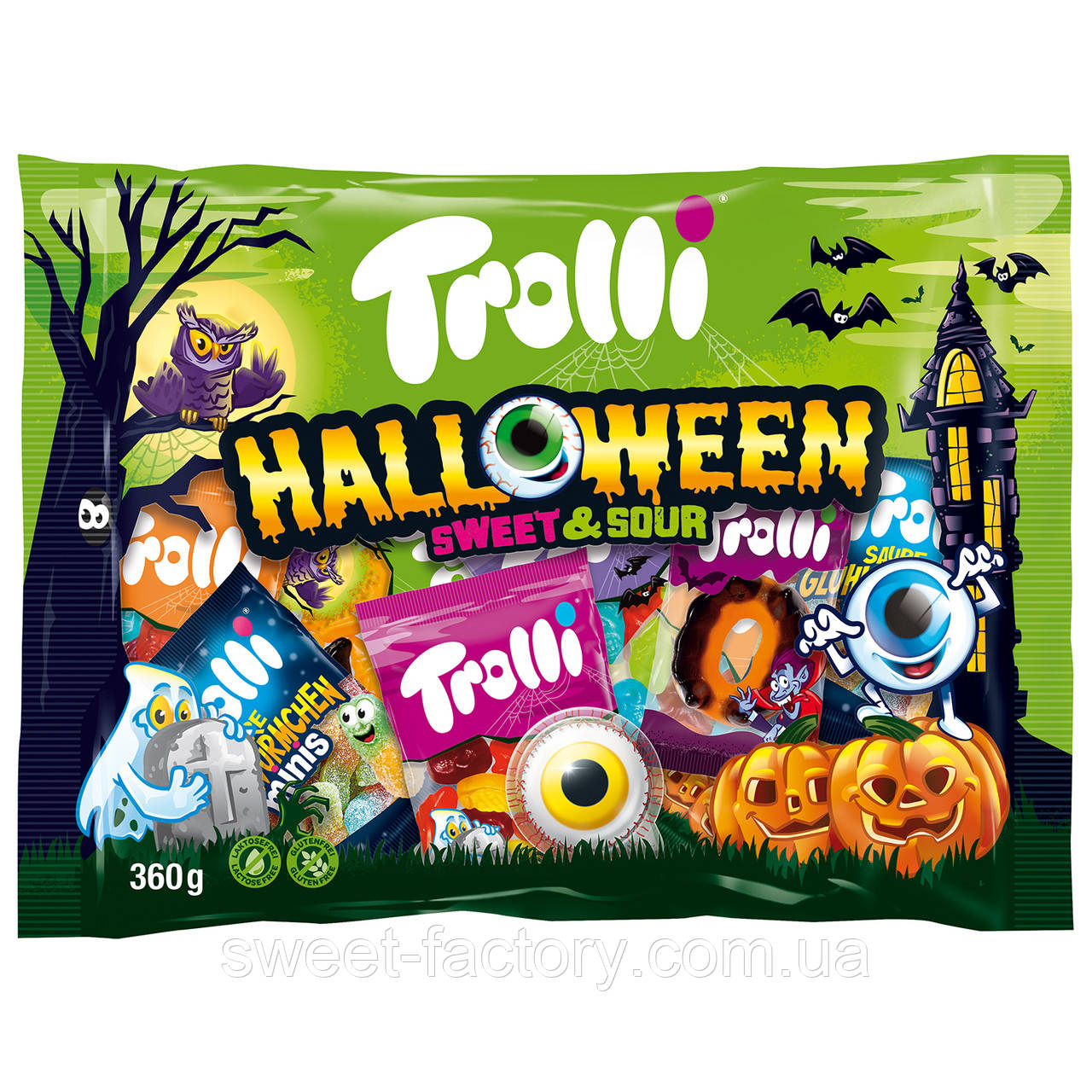 Набір солодощів Trolli Halloween Sweet and Sour 19s 360g