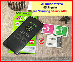 Захисне скло 6D Premium для Samsung Galaxy A04 повний клей G-RHINO, захисне сло на самсунг a04 преміум