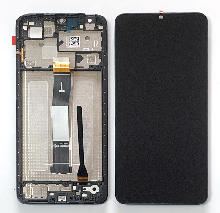 Дисплей (екран) для Xiaomi Redmi 12C + тачскрин, чорний, з передньою панеллю
