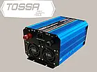 Інвертор 12-220V перетворювач напруги чистий синус 800W Tossa TAS800R-12X, 2 USB з функцією UPS, фото 3