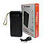 Power Bank TORIMA TRM-1011 10 000 mAh з ліхтариком і вбудованими зарядними кабелями Чорний, фото 6