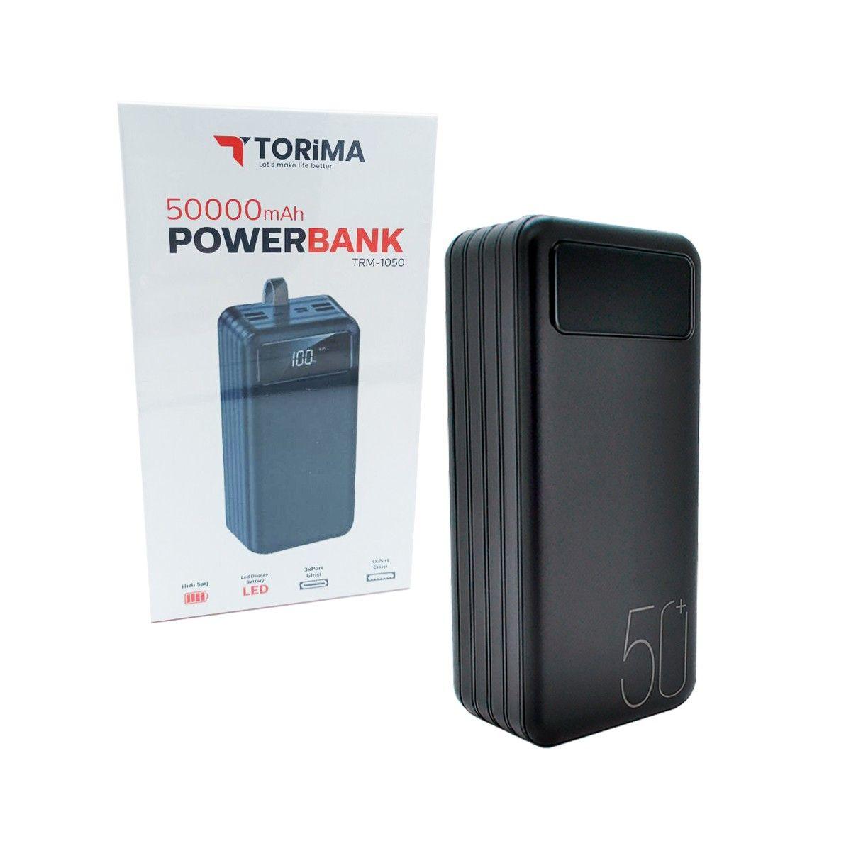 Power Bank підвищеної ємності Torima TRM-1050 50000 mAh чорний, фото 1
