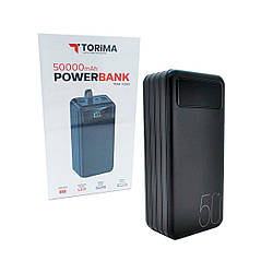 Power Bank підвищеної ємності Torima TRM-1050 50000 mAh чорний
