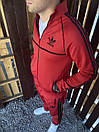 Спортивний костюм чоловічий весняно-осінній червоний брендовий Adidas XL, фото 4
