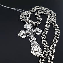 Срібні ланцюжки з хрестиком, іконкою, підвіскою