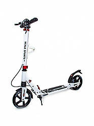 Двоколісний самокат Scale Sports Elite Plus SS-04, складаний з дисковим гальмом, білий