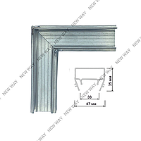 Угол на профиль "ALTEZA" GAMMA-35(световая линия) для натяжного потолка
