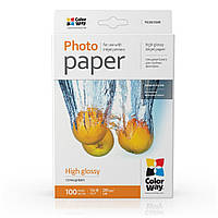 Фотобумага ColorWay глянцевая 200г/м, 13x18 PG200-100 карт. уп. поштучно