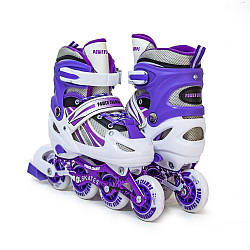 Розсувні ролики Power Champs, фіолетові, розмір 29-33