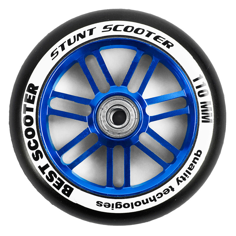 Колесо для трюкового самоката Best Scooter WH-6301, алюміній, 110 мм SHR PU, Синє