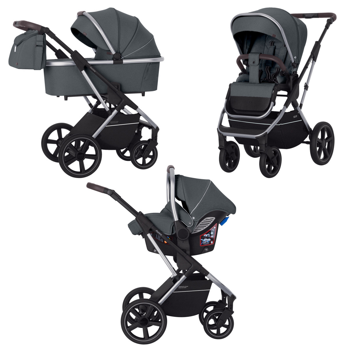 Коляска універсальна CARRELLO Aurora CRL-6502/2 (3in1) Iron Grey /1/, фото 1