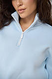 Модний жіночий флісовий спортивний костюм, спортивний жіночий костюм на флісі з кишенями блакитного кольору XL, фото 7