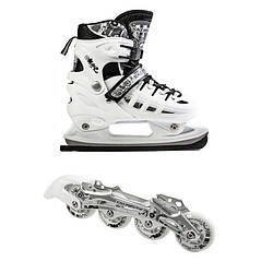 Ролики-ковзани 2 в 1 Scale Sport White, розмір 29-33