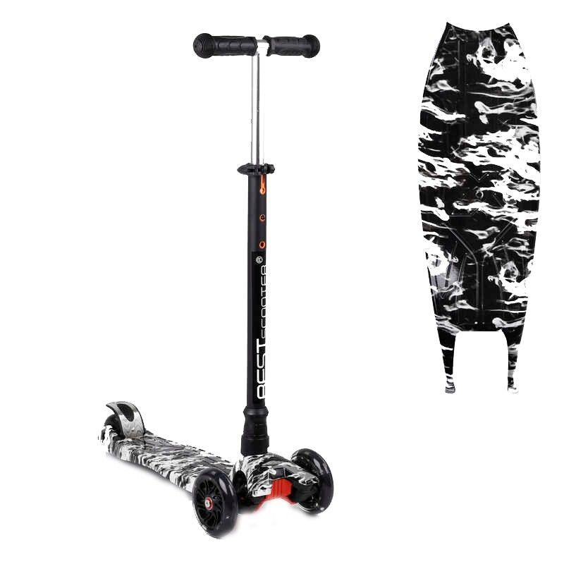 Самокат A 25771 /779-1512 "Best Scooter" 4 колеса PU, СВІТЛО, трубка керма алюмінієва, d передніх коліс = 12 см, d задніх коліс =