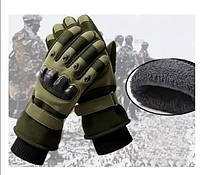 Зимние тактические перчатки, олива, теплые на флисе D3-PMR-PRCT.store