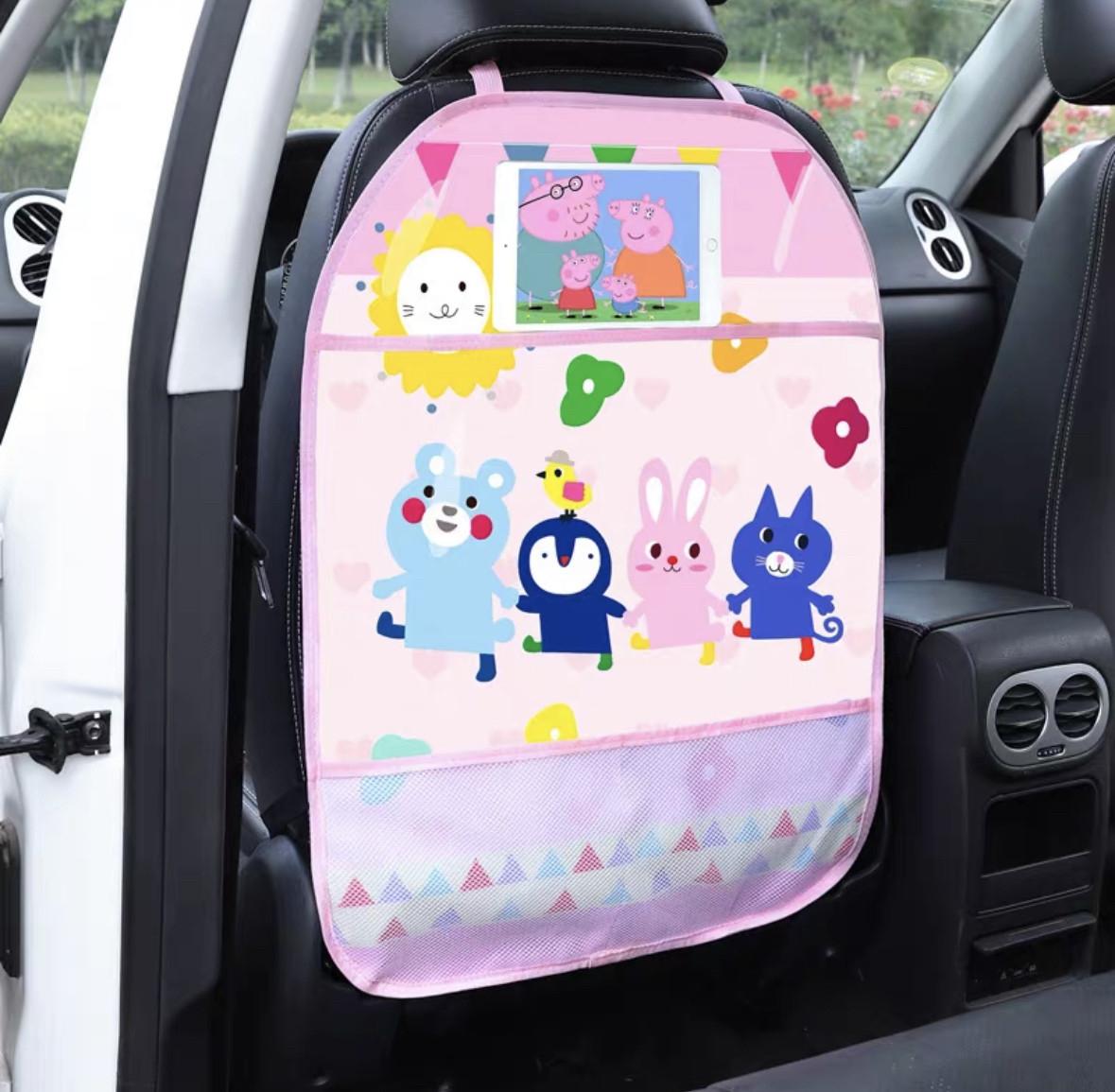 Накладка на переднє сидіння авто накидка-органайзер кишеня для телефону Дитячий органайзер в машину