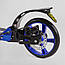 Самокат двоколісний складаний Best Scooter Factor BS-72725, дискове гальмо, амортизатори, Синій, фото 6