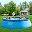 Надувний басейн Intex 26166, 457х107см, 12430л, фільтр+насос, сходи, тент, підстилка, фото 5