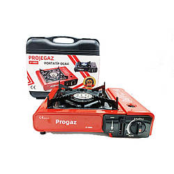 Портативна газова плита Projectaz jy-500A в пластиковому кейсі червона