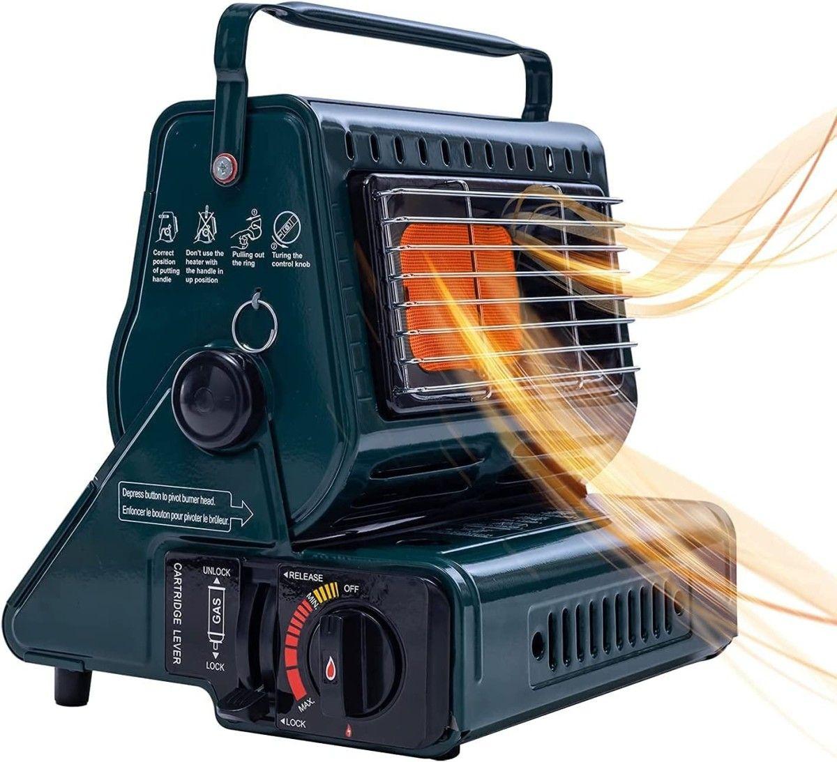 Портативний газовий обігрівач-плита 2 в 1 Yanchuan YC-808B, з п'єзопідпалом., фото 1