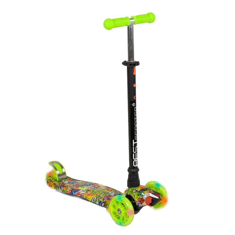 Триколісний самокат Best Scooter MAXI 779-1332 Grafiti plants