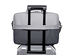 Сумка для ноутбука чорно-сіра 15.6"  Містка сумка для ноутбука Захисна сумка для ноутбука 15 дюймів чорно-сіра, фото 10