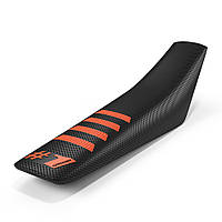 Чехол сиденья универсальный #1Gripper Ribbed, черно-оранжевый