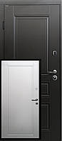 Двері вхідні металеві вуличні Прованс Фарба двоколірна RAL 8019/Білі 850/950х2040х75 Ліве/Праве